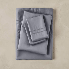 Kings & Queens Egyptian Cotton Classic Hemstitch Sheet Set in Slate Bedding Set