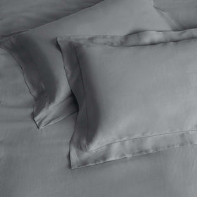 Kings & Queens Vintage Linen Duvet Cover Set in Night Pillowcase Sham Set