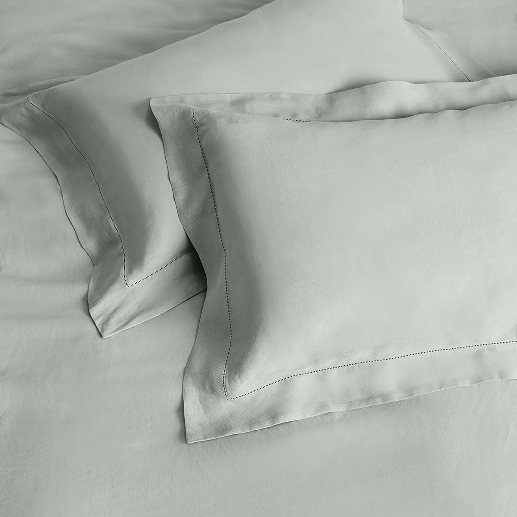 Kings & Queens Vintage Linen Duvet Cover Set in Tin Pillowcase Sham Set